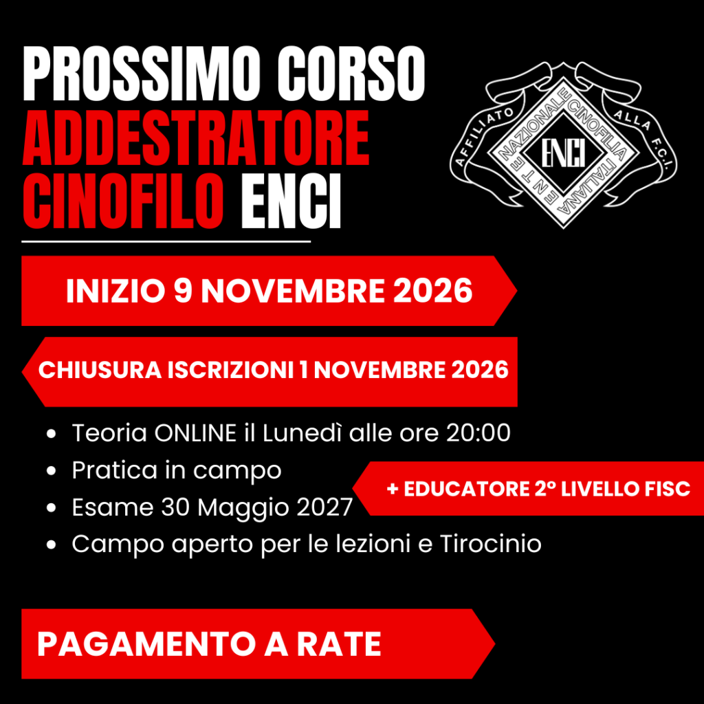 Corso Addestratore Cinofilo ENCI a Torino